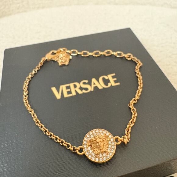 Versace Gold Medusa Bracelet with Crystal Details - Picture 2 of 4